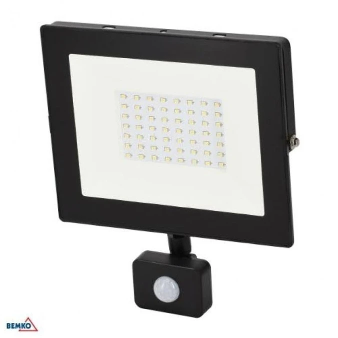 NAŚWIETLACZ LED SMD KASTEL 50W 6000K 4200LM IP65 CZARNY CZ. PIR - obrazek 1