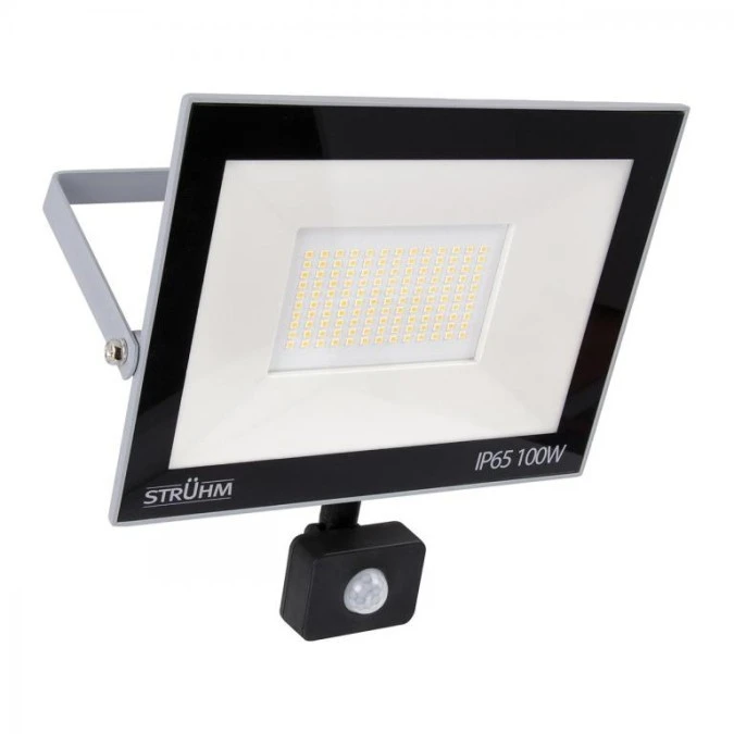 Naświetlacz lampa zewnętrzna LED KROMA 100W 4200K szara + czujnik PIR 03608 STRUHM - obrazek 2