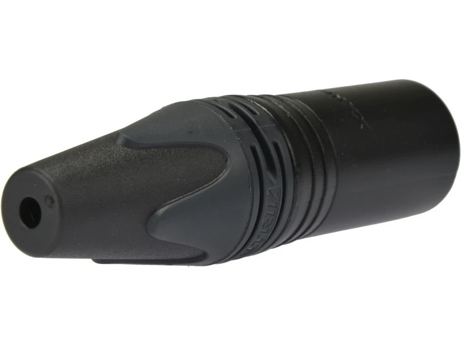 NEUTRIK Wtyk mikrofonowy XLR (3‑pin) na kabel do 8,0mm posrebrzany czarny NC3MXX‑B - obrazek 2