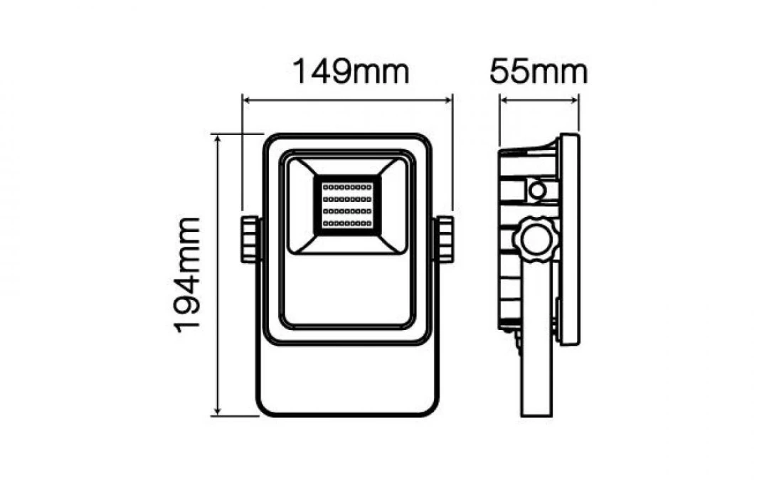 Naświetlacz LED PROJECT 16W 4000K 110lm/w 100‑240V AC 5 lat gwar. - obrazek 2