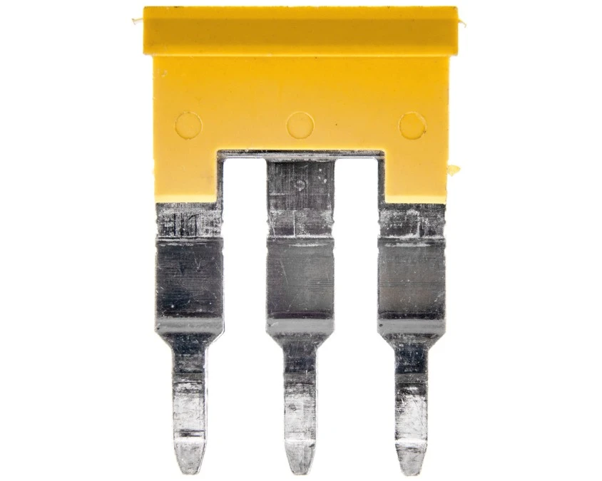 Mostek poprzeczny 3‑torowy, raster 6,1mm żółty ZQV 4N/3 GE 1762630000 - obrazek 1
