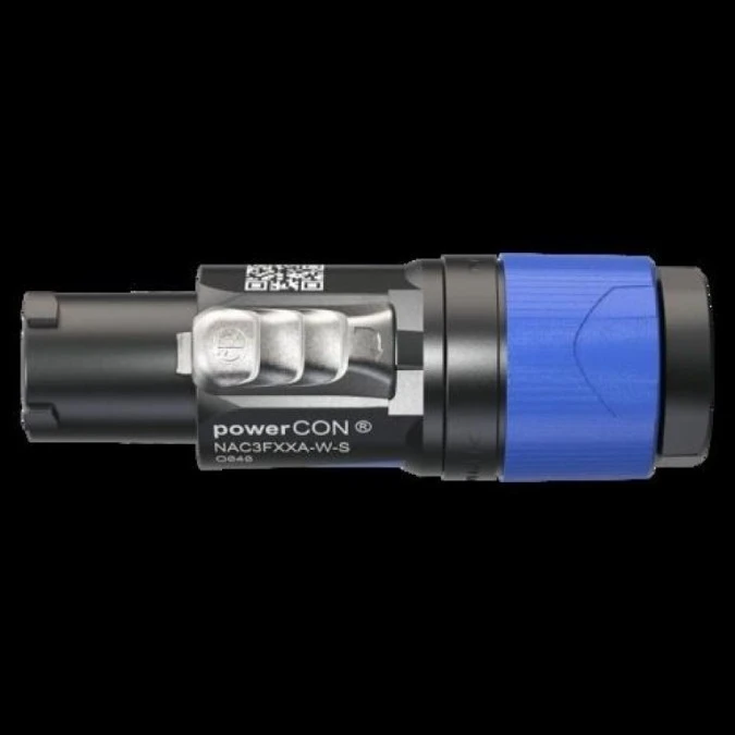 NEUTRIK Wtyk zasilający powerCON 20A 230V 2P+Z niebiesko‑czarny na kabel 6,0 do 12,0mm NAC3FXXA‑W‑S - obrazek 1