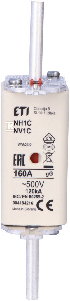 Wkładka bezpiecznikowa - NH1C gG 160A/500V - zwłoczna 004184216 - obrazek 3