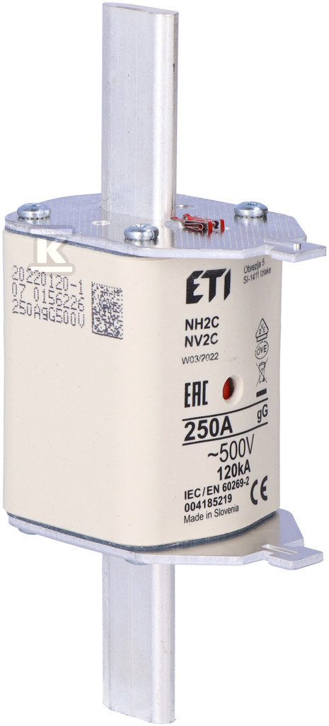 Wkładka bezpiecznikowa - NH2C gG 250A/500V - zwłoczna 004185219 - obrazek 2