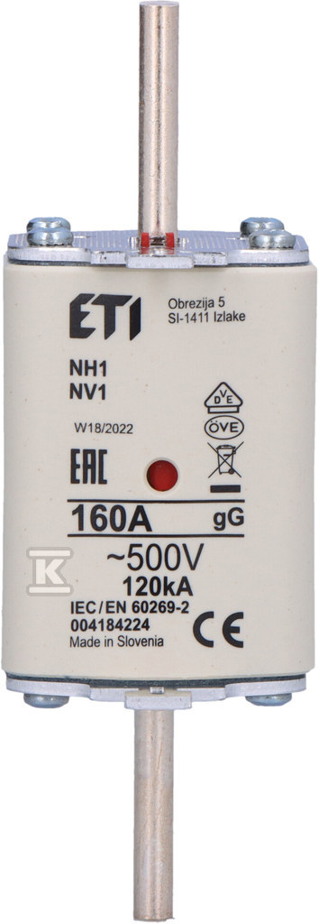 Wkładka bezpiecznikowa - NH1 gG 160A/500V - zwłoczna 004184224 - obrazek 3