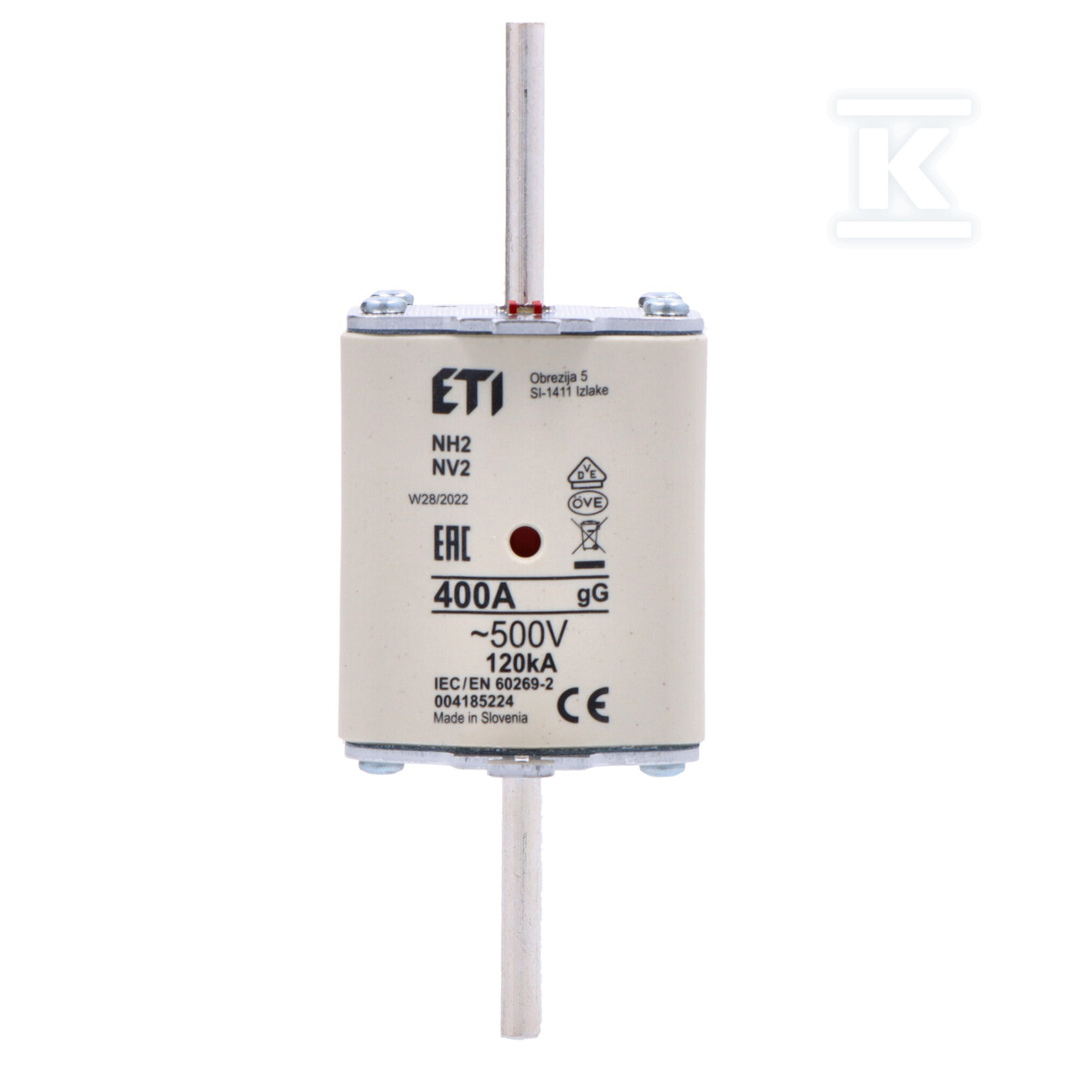 Wkładka bezpiecznikowa - NH2 gG 400A/500V - zwłoczna 004185224 - obrazek 3