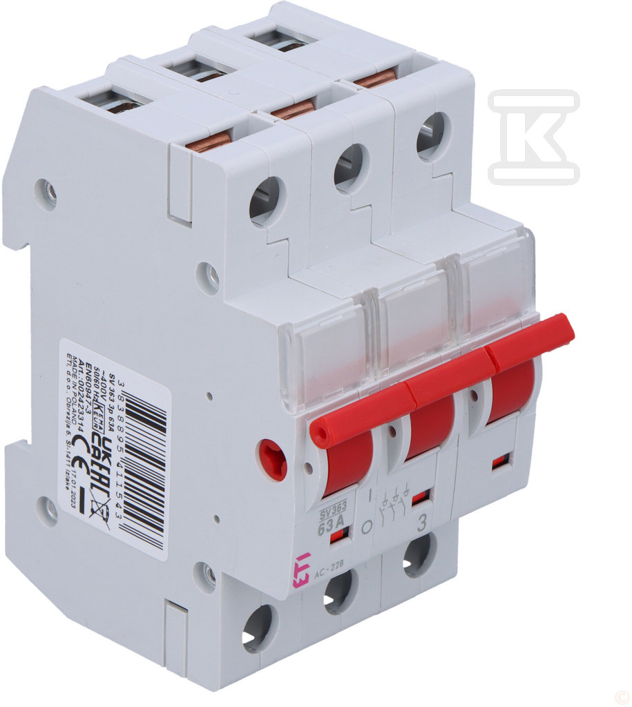 Rozłącznik izolacyjny 63A SV 363 002423314 - obrazek 2