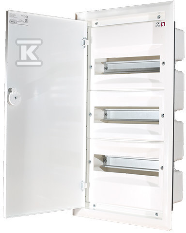 Rozdzielnica podtynkowa, drzwi metalowe, IP40, ERP12-3 001101204