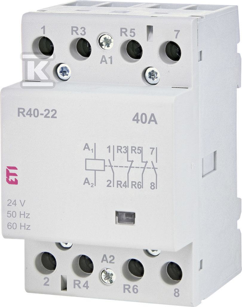 Stycznik modułowy 40A 2 styki zwierne i 2 rozwierne (3 mod. 4 bieg.) R 40-22 24V 002463431 - obrazek 1