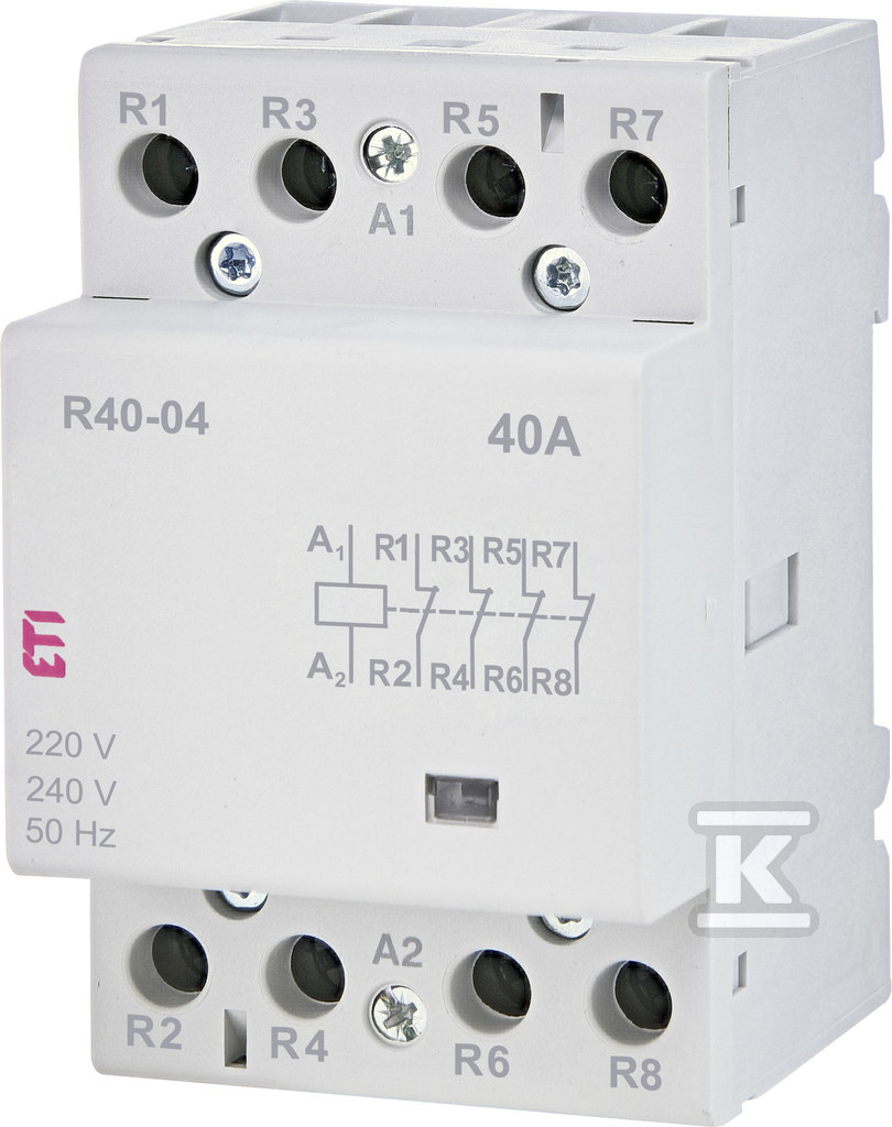 Stycznik modułowy 40A 4 styki rozwierne (3 mod. 4 bieg.) R 40-04 230V 002463440 - obrazek 1