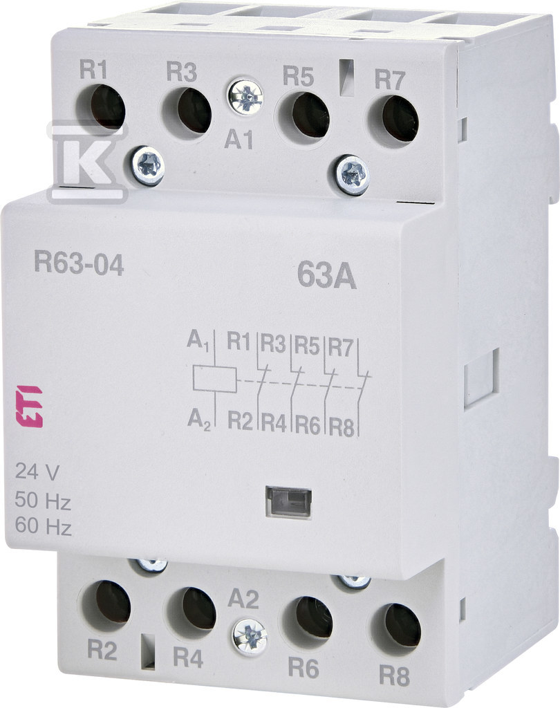 Stycznik modułowy 63A 4 styki rozwierne (3 mod. 4 bieg.) R 63-04 24V 002463481 - obrazek 1
