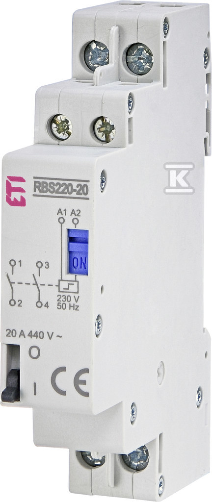 Stycznik bistabilny 20A 2-biegunowy, 1-modułowy RBS220-20-230V AC 002464103