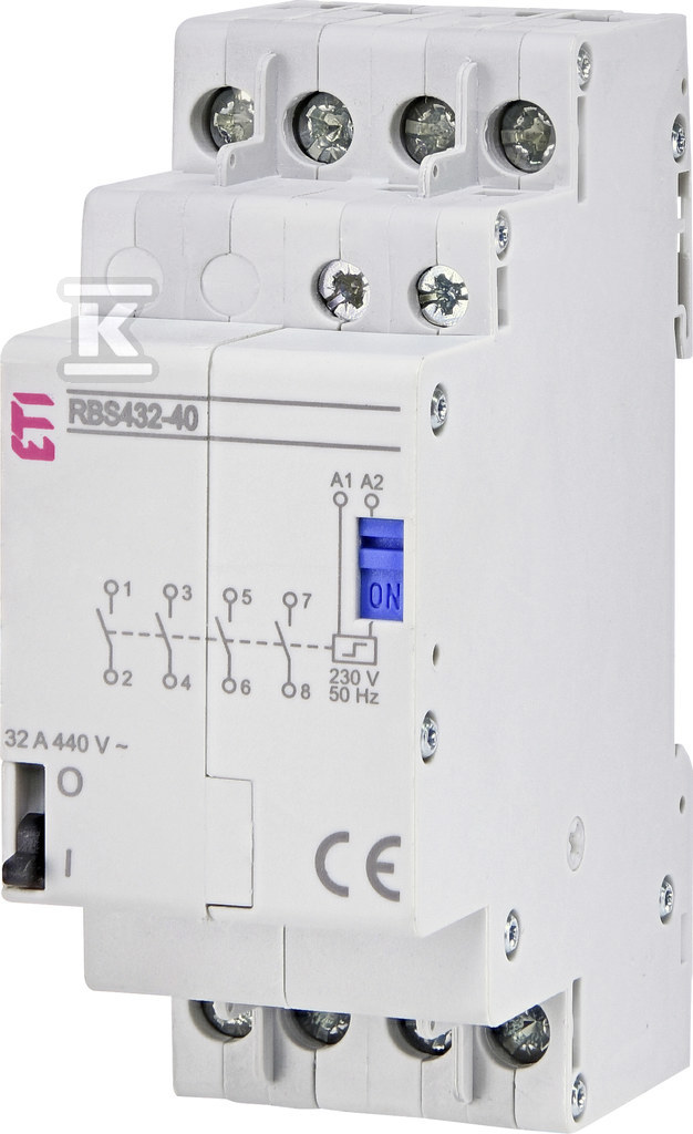 Stycznik bistabilny 32A 4-biegunowy(4-zwierne), 2-modułowy RBS432-40-230V AC 002464126 - obrazek 1