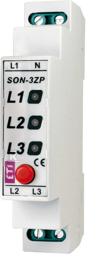 Sygnalizator obecności napięcia z przyciskiem (3 x czerwona LED) SON-3 ZP 002471410 - obrazek 1