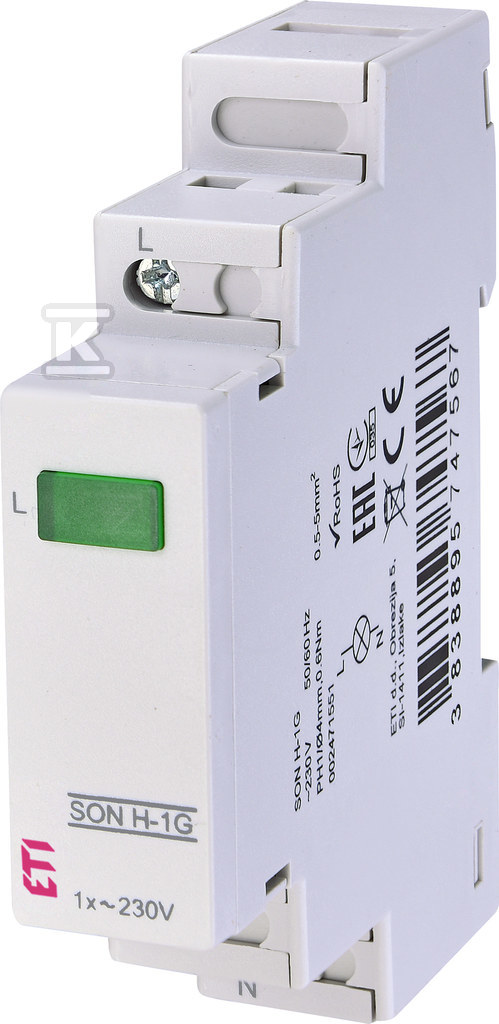 Wskaźnik obecności napięcia - lampka (1 x zielona LED) SON H-1G 002471551 - obrazek 1