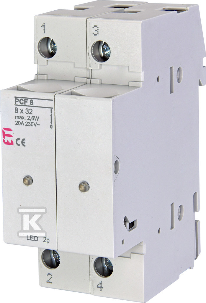 Rozłącznik bezpiecznikowy PCF 8 2P LED 002530013 - obrazek 1