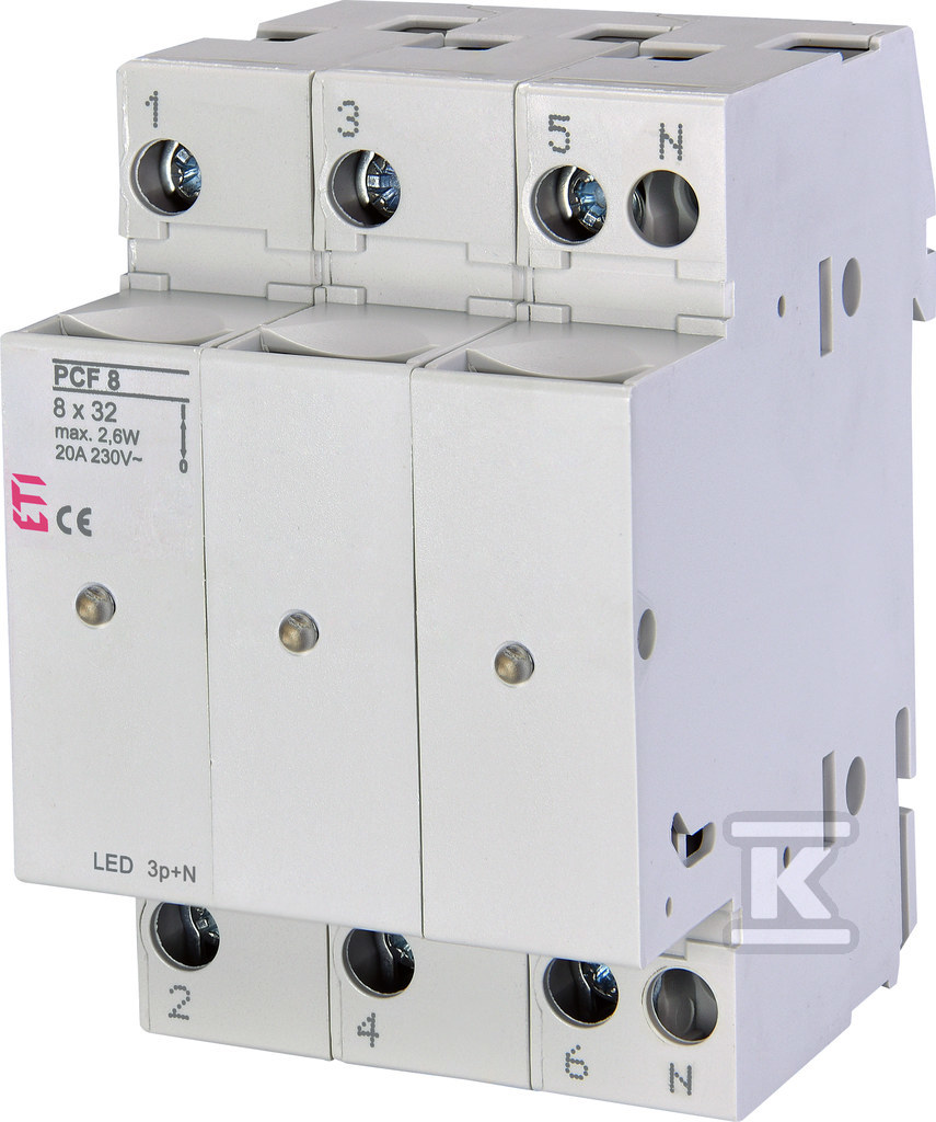 Rozłącznik bezpiecznikowy PCF 8 3P+N LED 002530015 - obrazek 1