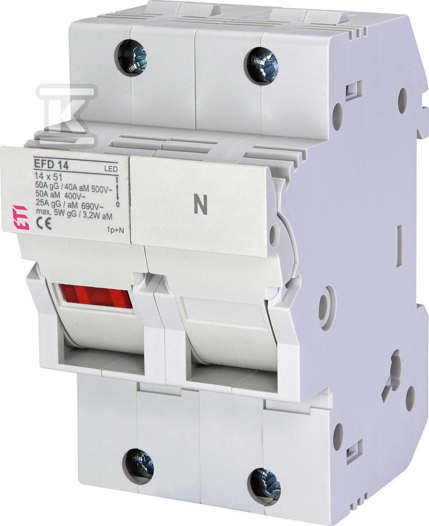 Rozłącznik bezpiecznikowy EFD 14 1p+N LED 002560012 - obrazek 1