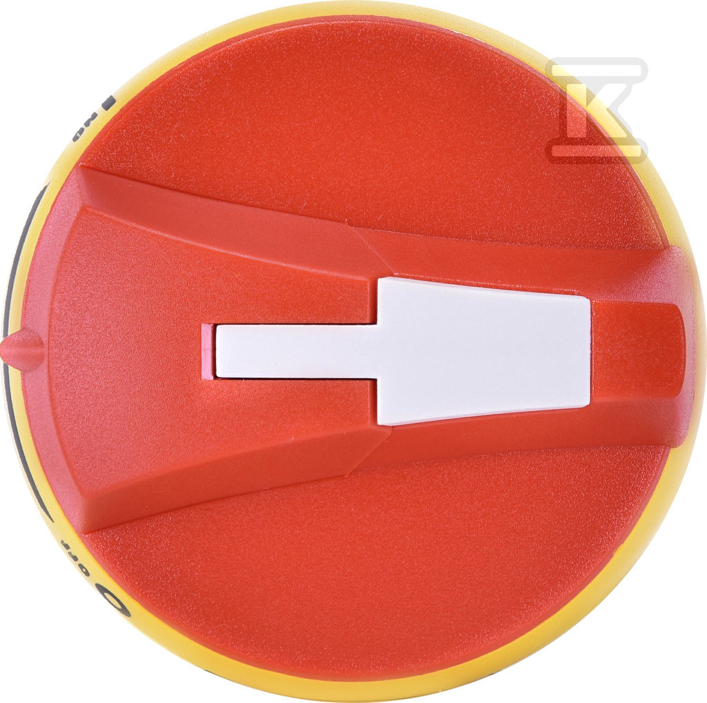 Rączka drzwiowa czołowa i boczna prawa żółto-czerwona CLBS-EH80/YR 004661418 - obrazek 1