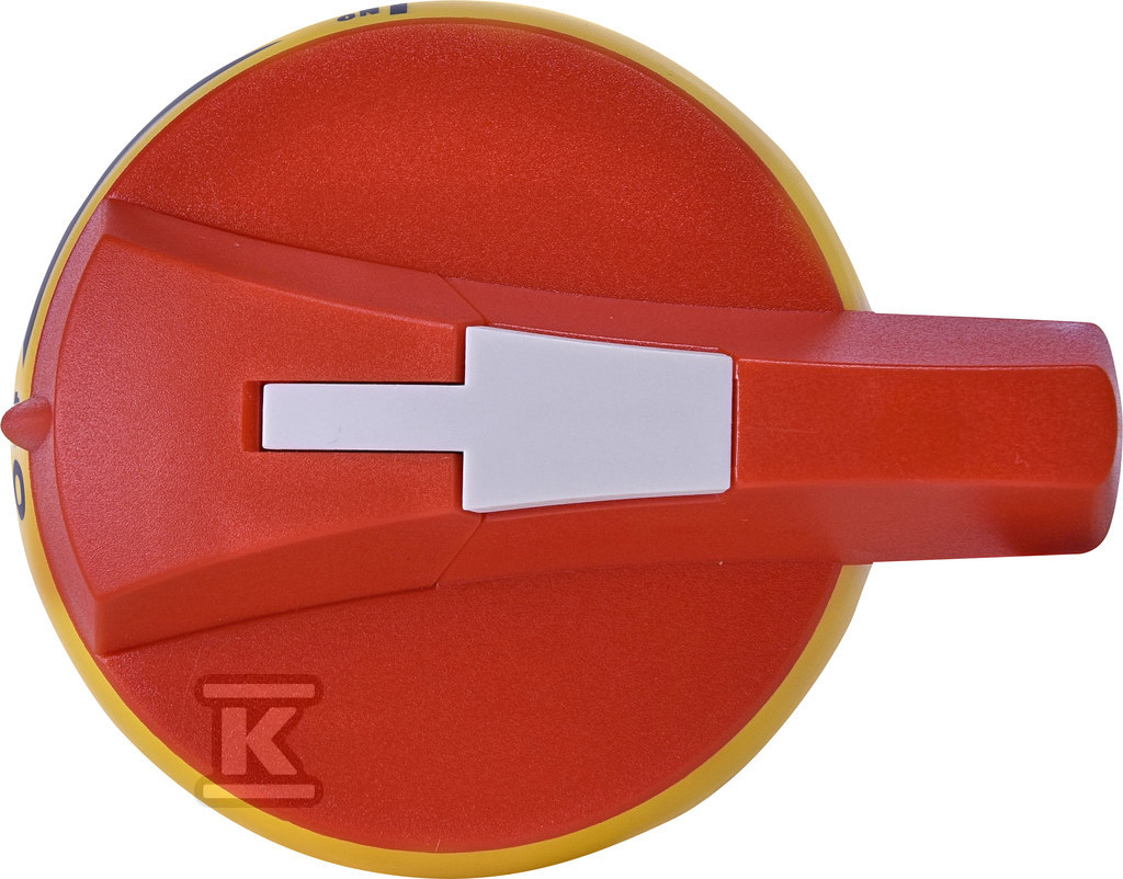 Rączka drzwiowa czołowa i boczna prawa żółto-czerwona CLBS-EH125/YR 004661419 - obrazek 1