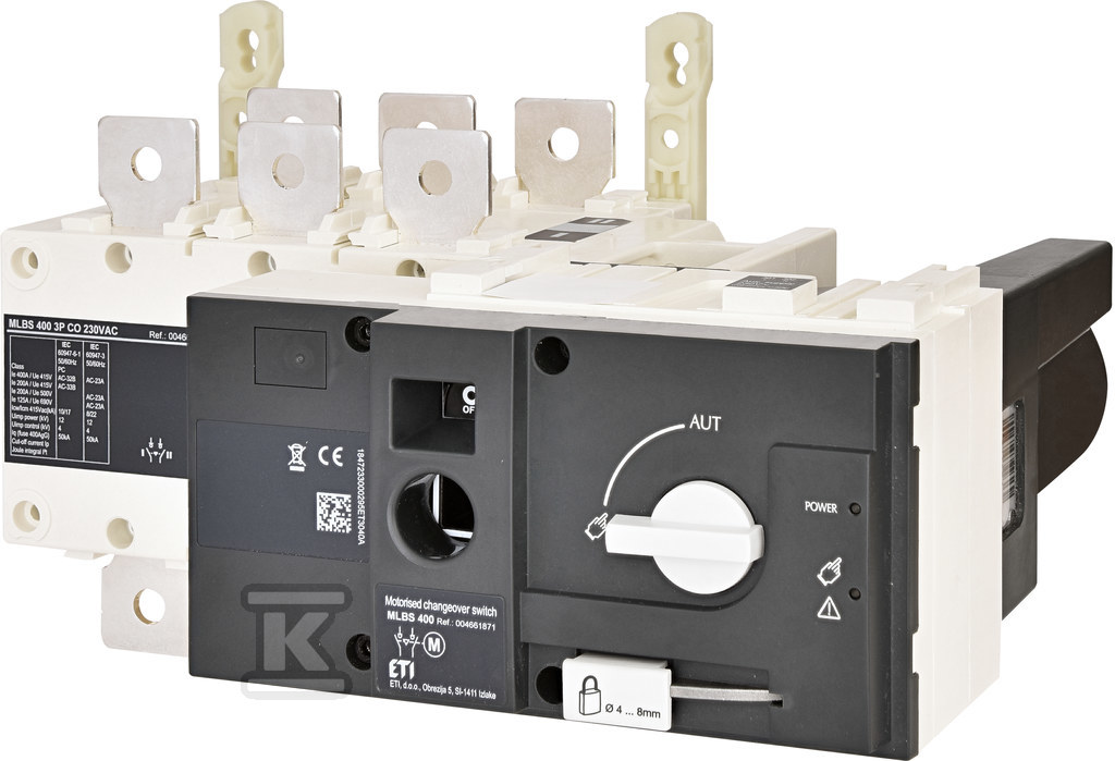 Przełącznik 1-0-2 napędem silnikowym MLBS 400 3P CO 230VAC 004661871
