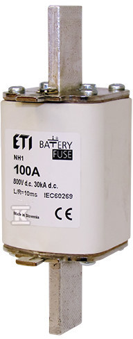 Wkładka bezpiecznikowa - NH1 gBat 100A/800V DC - do ochrony akumulatorów, magazynów energii / DC 004723324 - obrazek 1