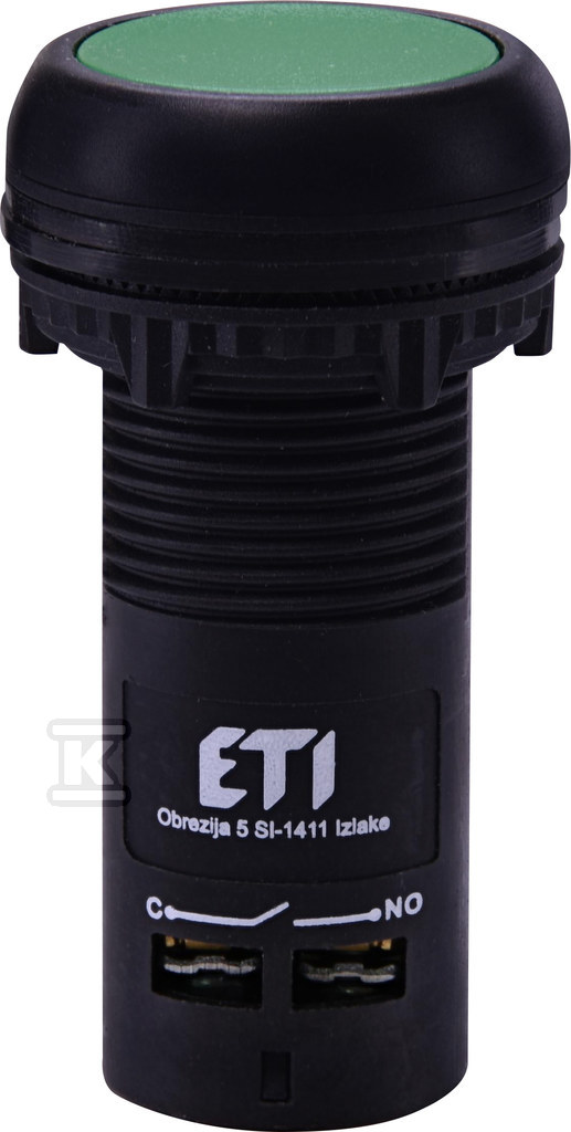 Przycisk kompaktowy z guzikiem krytym, 1NO+1NC, zielony ECF-11-G 004771471 - obrazek 1