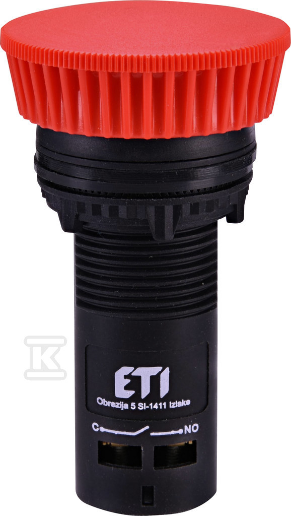 Przycisk kompaktowy z guzikiem-grzybek, 1NO, czerwony ECM-P10-R 004771480 - obrazek 1