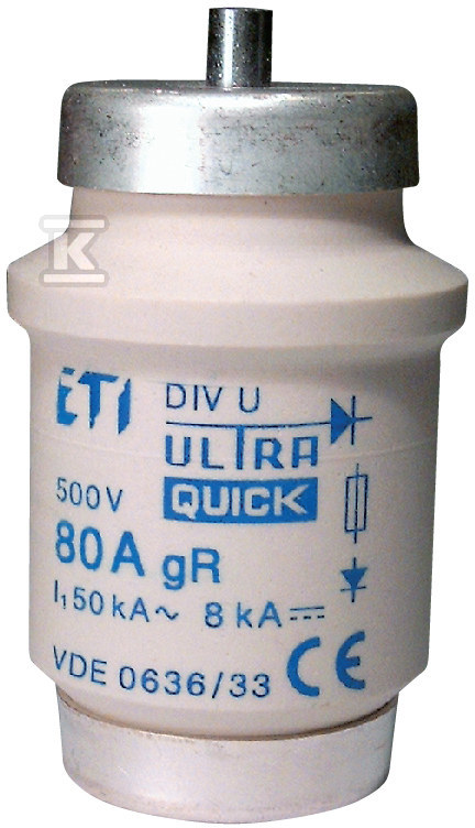 Wkładka topikowa ultraszybka DIV UQ GR 100A 500V 004324002