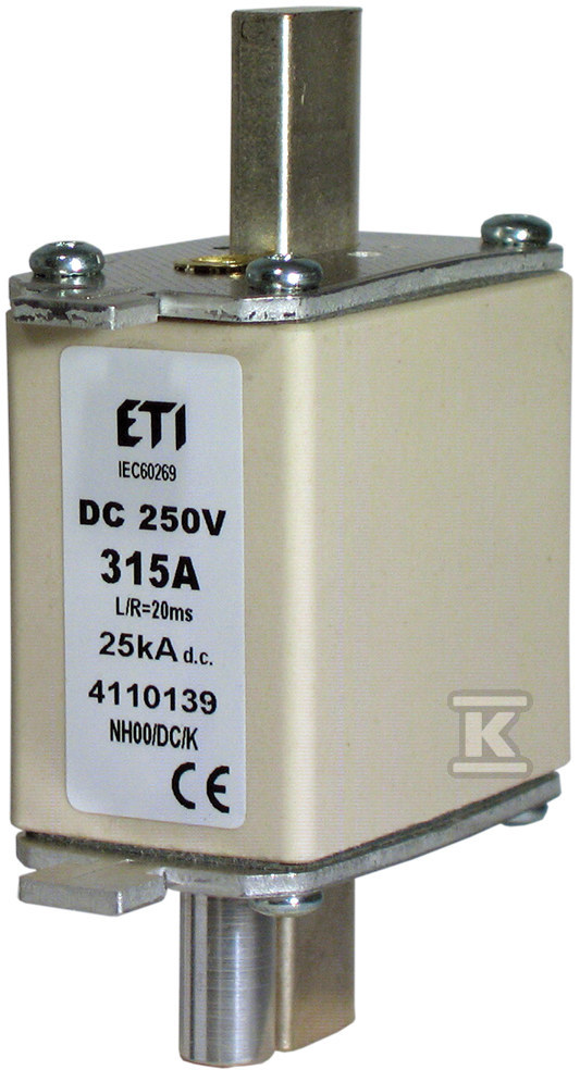 Wkładka bezpiecznikowa - NH00 100A/250V DC - DC 004110131 - obrazek 1