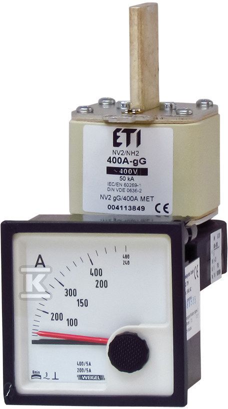 Wkładka bezpiecznikowa - NH1 gG 80A/400V MET - pomiarowa gG 004113835 - obrazek 1