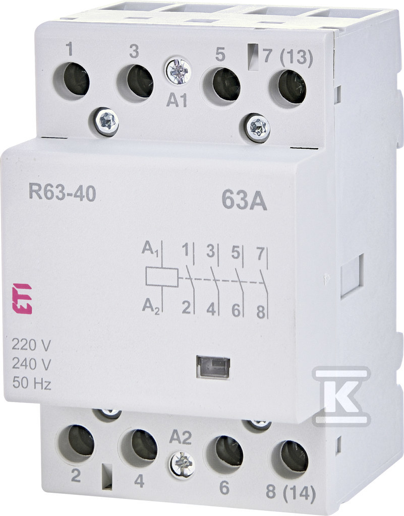 Stycznik modułowy 40A 2 styki zwierne i 2 rozwierne (3 mod. 4 bieg.) RD 40-22-24V AC/DC 002464023 - obrazek 1