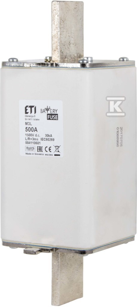 Wkładka bezpiecznikowa - NH1XL gBat 125A/1500V DC - do ochrony akumulatorów, magazynów energii / DC 004110654 - obrazek 1