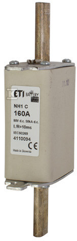 Wkładka bezpiecznikowa - NH1C gBat 100A/80V DC - do ochrony akumulatorów, magazynów energii / DC 004110092 - obrazek 1