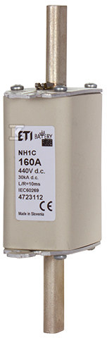 Wkładka bezpiecznikowa - NH1C gBat 100A/440V DC - do ochrony akumulatorów, magazynów energii / DC 004723110 - obrazek 1