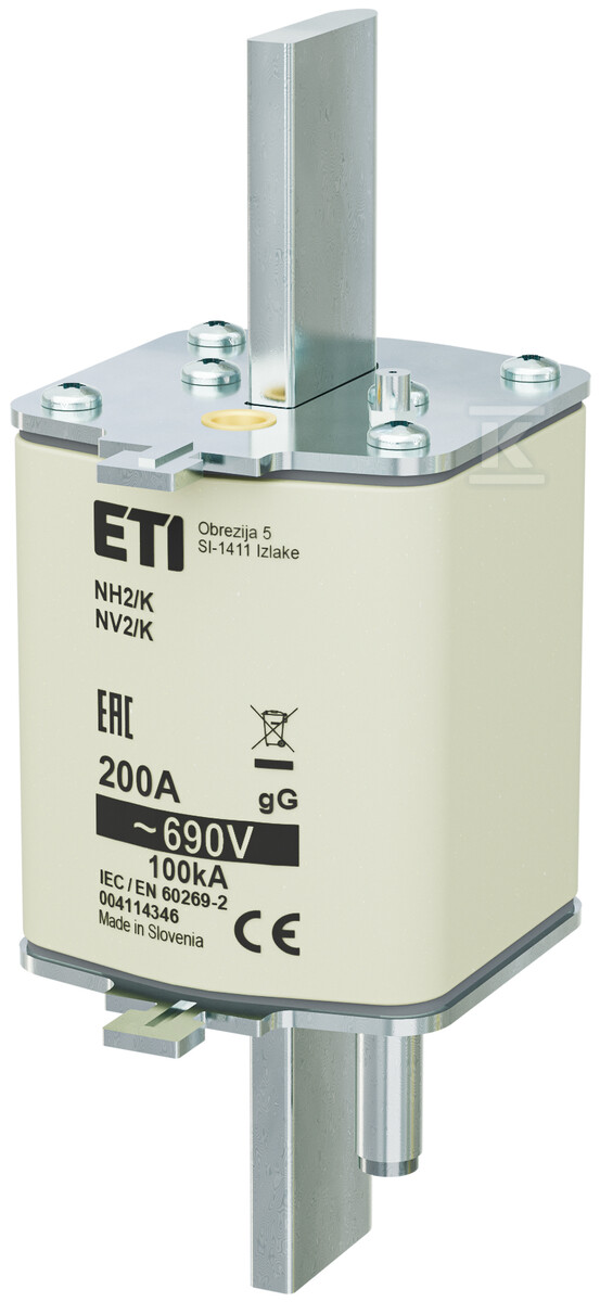 Wkładka bezpiecznikowa - NH2/K gG 200A/690V - zwłoczna / z wybijakiem 004114346 - obrazek 1