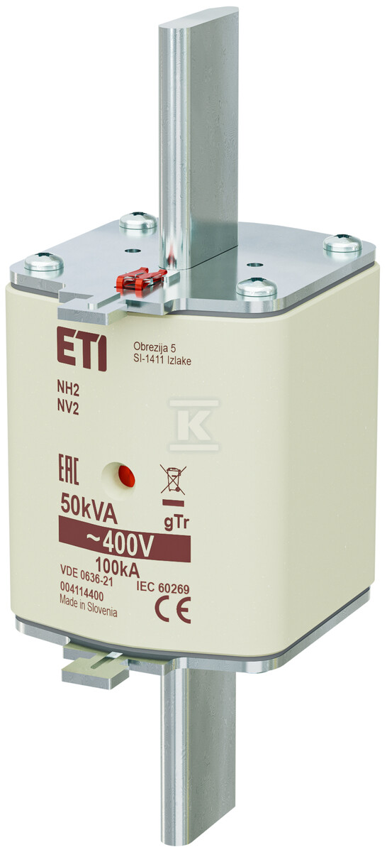 Wkładka bezpiecznikowa - NH2 gTr 72A/400V/50kVA - transformatorowa 004114400 - obrazek 1