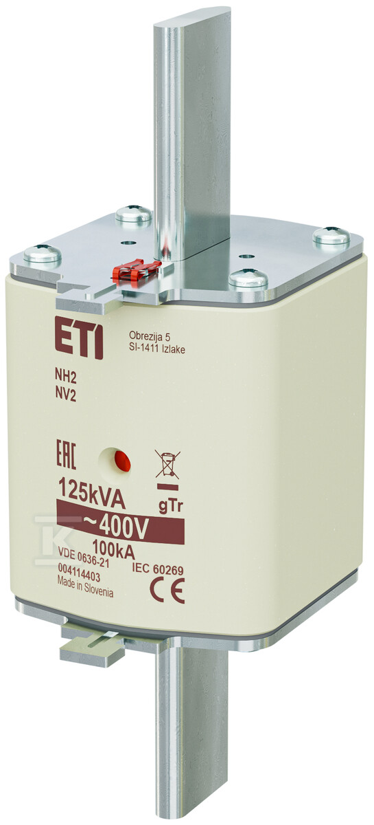 Wkładka bezpiecznikowa - NH2 gTr 180A/400V/125kVA - transformatorowa 004114403 - obrazek 1