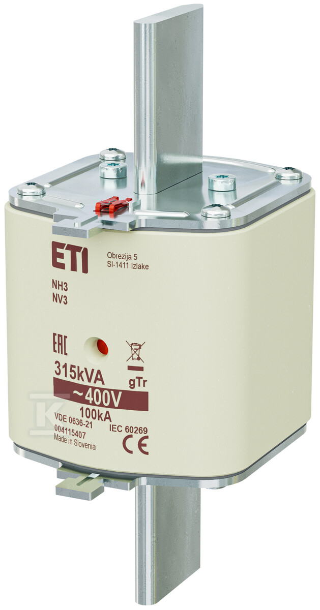 Wkładka bezpiecznikowa - NH3 gTr 455A/400V/315kVA - transformatorowa 004115407 - obrazek 1
