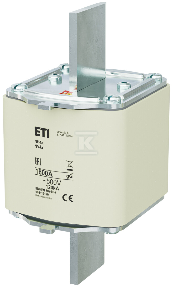 Wkładka bezpiecznikowa - NH4a gG 1600A/500V - zwłoczna 004116120 - obrazek 1