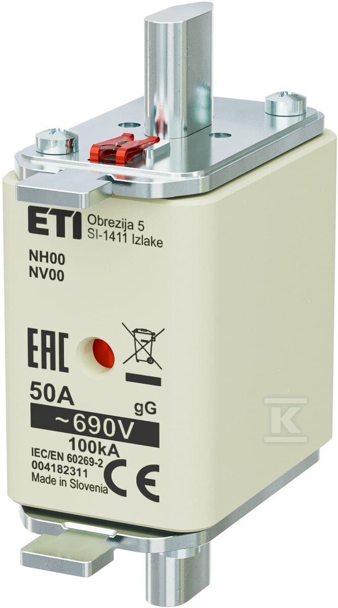 Wkładka topikowa zwłoczna / KOMBI NH00 gG 50A/690V 004182311 - obrazek 1