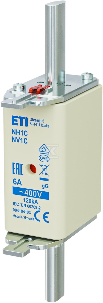 Wkładka topikowa zwłoczna / KOMBI NH1C gG 6A/400V 004184103 - obrazek 1