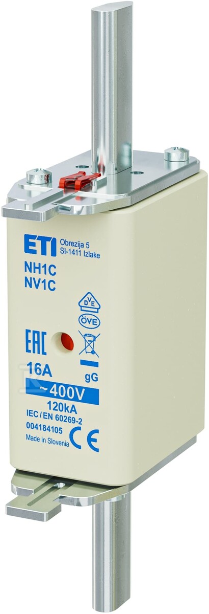 Wkładka topikowa zwłoczna / KOMBI NH1C gG 16A/400V 004184105 - obrazek 1