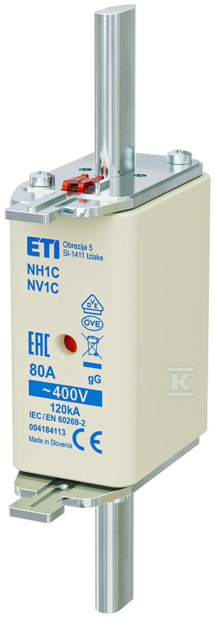 Wkładka bezpiecznikowa - NH1C gG 80A/400V - zwłoczna 004184113 - obrazek 1