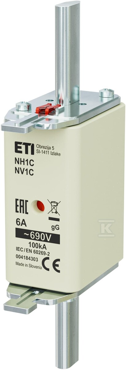 Wkładka topikowa zwłoczna / KOMBI NH1C gG 6A/690V 004184303 - obrazek 1