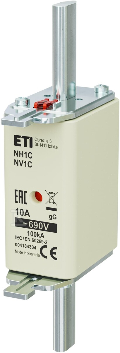 Wkładka topikowa zwłoczna / KOMBI NH1C gG 10A/690V 004184304 - obrazek 1