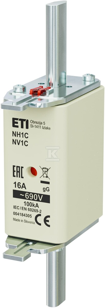 Wkładka topikowa zwłoczna / KOMBI NH1C gG 16A/690V 004184305 - obrazek 1