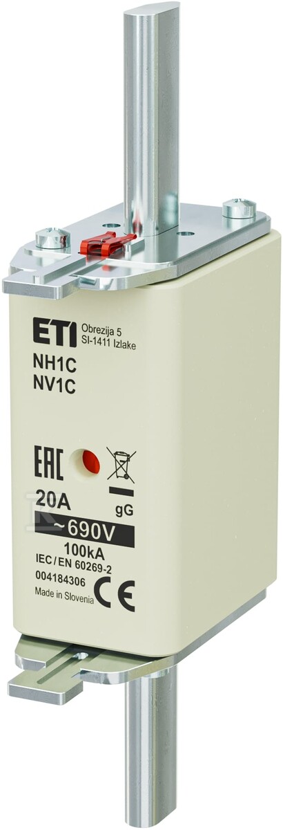 Wkładka topikowa zwłoczna / KOMBI NH1C gG 20A/690V 004184306 - obrazek 1