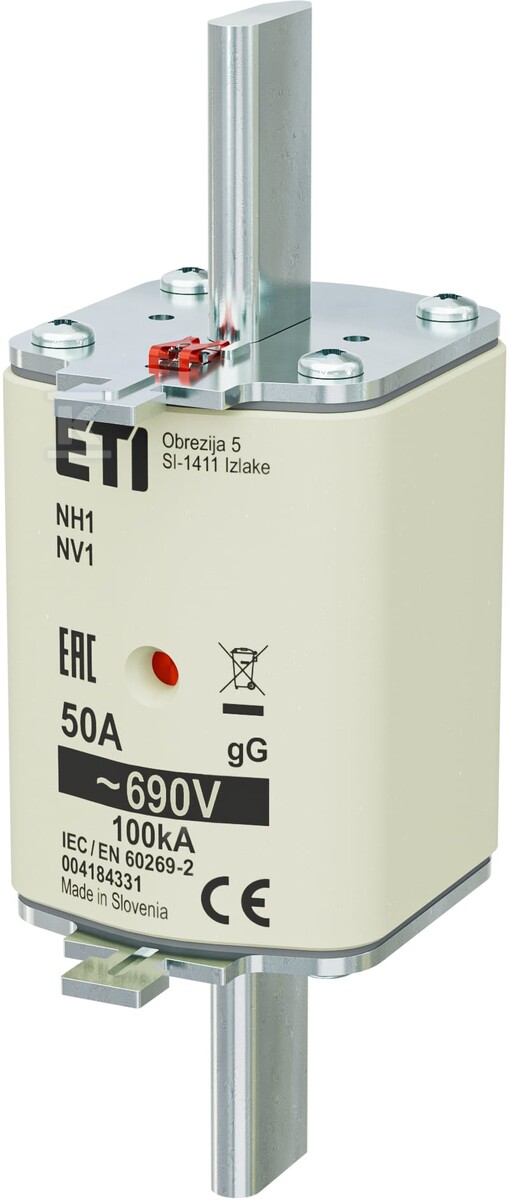 Wkładka topikowa zwłoczna / KOMBI NH1 gG 50A/690V 004184331 - obrazek 1