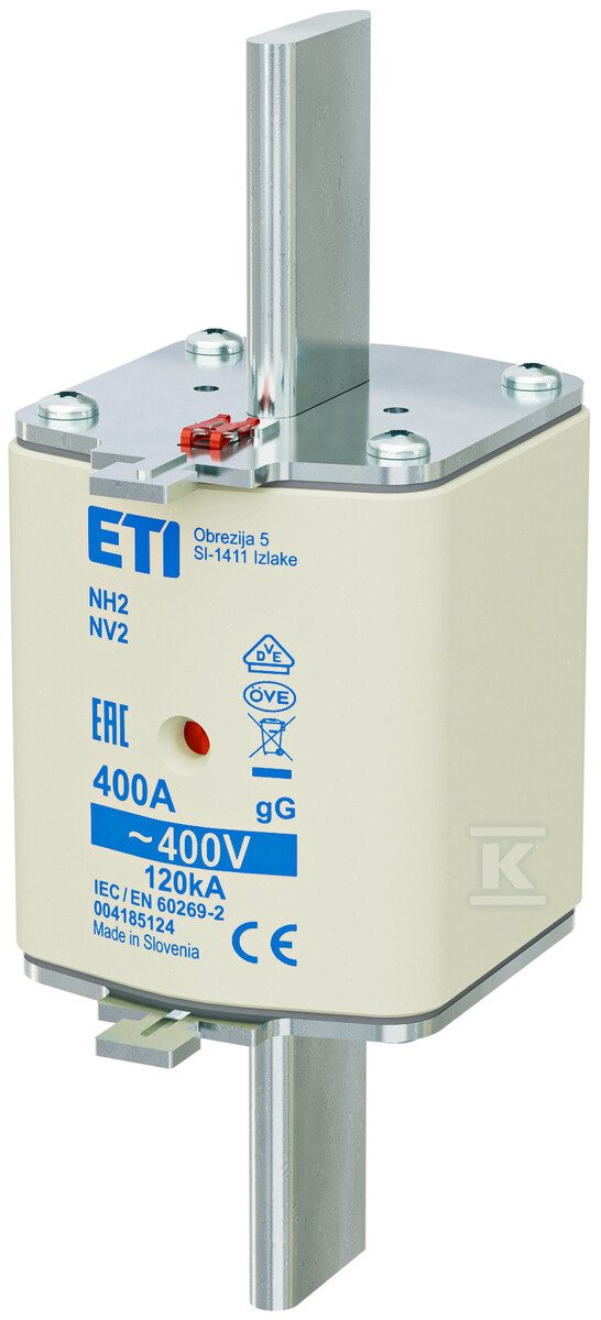 Wkładka bezpiecznikowa - NH2 gG 400A/400V - zwłoczna 004185124 - obrazek 1